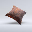 Rusty Diamond Plate Texture ink-Fuzed Decorative Throw Pillow