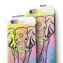 Sacred Elephant Watercolor iPhone 6/6s or 6/6s Plus 2-Piece Hybrid INK-Fuzed Case