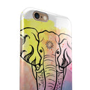 Sacred Elephant Watercolor iPhone 6/6s or 6/6s Plus 2-Piece Hybrid INK-Fuzed Case