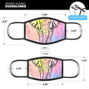 Sacred Elephant Watercolor - Made in USA Mouth Cover Unisex Anti-Dust Cotton Blend Reusable & Washable Face Mask with Adjustable Sizing for Adult or Child