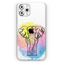 Sacred Elephant Watercolor - Vinyl Skin Wrap for iPhone 17 Pro Max, 17 Pro, 17 Air, 17, 16 & All Models — Soft Matte or Ultra Gloss