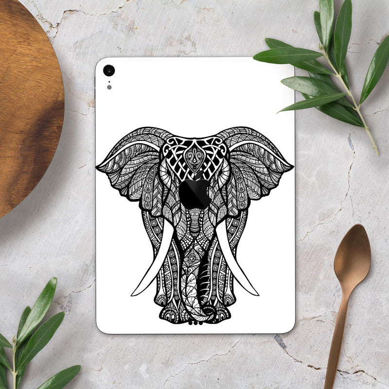 Sacred Ornate Elephant - Full Body Skin Decal for the Apple iPad Pro 12.9", 11", 10.5", 9.7", Air or Mini (All Models Available)