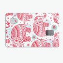 Sacred Red Elephant and Polkadots - Premium Protective Decal Skin-Kit for the Apple Credit Card