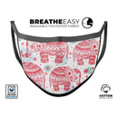 Sacred Red Elephant and Polkadots - Made in USA Mouth Cover Unisex Anti-Dust Cotton Blend Reusable & Washable Face Mask with Adjustable Sizing for Adult or Child