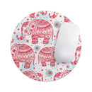 Sacred Red Elephant and Polkadots// WaterProof Rubber Foam Backed Anti-Slip Mouse Pad for Home Work Office or Gaming Computer Desk