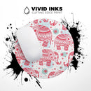 Sacred Red Elephant and Polkadots// WaterProof Rubber Foam Backed Anti-Slip Mouse Pad for Home Work Office or Gaming Computer Desk