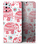 Sacred Red Elephant and Polkadots - Premium Vinyl Skin Decal for Samsung Galaxy S25 Ultra, S24, S23, S22 & All Galaxy S Models