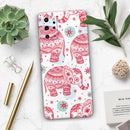 Sacred Red Elephant and Polkadots - Premium Vinyl Skin Decal for Samsung Galaxy S25 Ultra, S24, S23, S22 & All Galaxy S Models