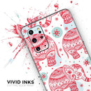 Sacred Red Elephant and Polkadots - Premium Vinyl Skin Decal for Samsung Galaxy S25 Ultra, S24, S23, S22 & All Galaxy S Models