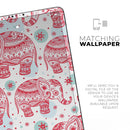 Sacred Red Elephant and Polkadots - Full Body Skin Decal for the Apple iPad Pro 12.9", 11", 10.5", 9.7", Air or Mini (All Models Available)