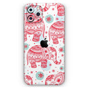 Sacred Red Elephant and Polkadots - Vinyl Skin Wrap for iPhone 17 Pro Max, 17 Pro, 17 Air, 17, 16 & All Models — Soft Matte or Ultra Gloss