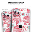 Sacred Red Elephant and Polkadots - Vinyl Skin Wrap for iPhone 17 Pro Max, 17 Pro, 17 Air, 17, 16 & All Models — Soft Matte or Ultra Gloss