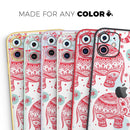 Sacred Red Elephant and Polkadots - Vinyl Skin Wrap for iPhone 17 Pro Max, 17 Pro, 17 Air, 17, 16 & All Models — Soft Matte or Ultra Gloss