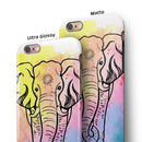 Sacred Watercolor Elephant iPhone 6/6s or 6/6s Plus 2-Piece Hybrid INK-Fuzed Case