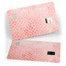 Salmon Pink Overlapping Circles - Premium Protective Decal Skin-Kit for the Apple Credit Card