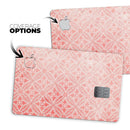 Salmon Pink Overlapping Circles - Premium Protective Decal Skin-Kit for the Apple Credit Card