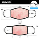 Salmon Pink Overlapping Circles - Made in USA Mouth Cover Unisex Anti-Dust Cotton Blend Reusable & Washable Face Mask with Adjustable Sizing for Adult or Child