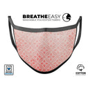 Salmon Pink Overlapping Circles - Made in USA Mouth Cover Unisex Anti-Dust Cotton Blend Reusable & Washable Face Mask with Adjustable Sizing for Adult or Child
