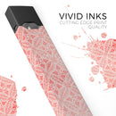 Salmon Pink Overlapping Circles - Premium Decal Protective Skin-Wrap Sticker compatible with the Juul Labs vaping device