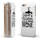 Save Water Drink Wine iPhone 6/6s or 6/6s Plus 2-Piece Hybrid INK-Fuzed Case
