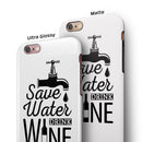 Save Water Drink Wine iPhone 6/6s or 6/6s Plus 2-Piece Hybrid INK-Fuzed Case