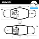 Save Water Drink Wine - Made in USA Mouth Cover Unisex Anti-Dust Cotton Blend Reusable & Washable Face Mask with Adjustable Sizing for Adult or Child