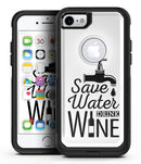 Save Water Drink Wine - iPhone 7 or 7 Plus Commuter Case Skin Kit
