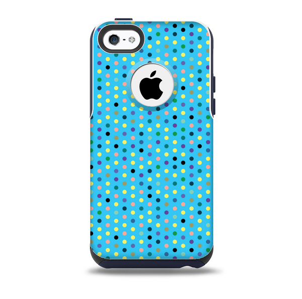 Scattered Blue Polkadots Skin for the iPhone 5c OtterBox Commuter Case