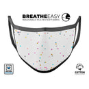 Scattered Colorful Micro Dots All Over - Made in USA Mouth Cover Unisex Anti-Dust Cotton Blend Reusable & Washable Face Mask with Adjustable Sizing for Adult or Child
