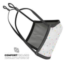 Scattered Colorful Micro Dots All Over - Made in USA Mouth Cover Unisex Anti-Dust Cotton Blend Reusable & Washable Face Mask with Adjustable Sizing for Adult or Child
