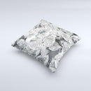 Scattered Diamonds ink-Fuzed Decorative Throw Pillow