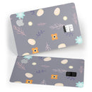 Scattered Easter Basket Over Gray - Premium Protective Decal Skin-Kit for the Apple Credit Card