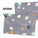 Scattered Easter Basket Over Gray - Premium Protective Decal Skin-Kit for the Apple Credit Card