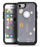 Scattered Easter Basket Over Gray - iPhone 7 or 7 Plus Commuter Case Skin Kit