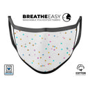 Scattered Falling Multicolor Stars - Made in USA Mouth Cover Unisex Anti-Dust Cotton Blend Reusable & Washable Face Mask with Adjustable Sizing for Adult or Child