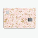 Scattered Gold Strokes Over Pink - Premium Protective Decal Skin-Kit for the Apple Credit Card