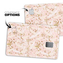Scattered Gold Strokes Over Pink - Premium Protective Decal Skin-Kit for the Apple Credit Card