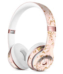 Scattered Gold Strokes Over Pink Full-Body Skin Kit for the Beats by Dre Solo 3 Wireless Headphones