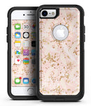 Scattered Gold Strokes Over Pink - iPhone 7 or 7 Plus Commuter Case Skin Kit