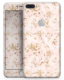 Scattered Gold Strokes Over Pink - Skin-kit for the iPhone 8 or 8 Plus