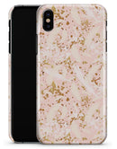 Scattered Gold Strokes Over Pink - iPhone X Clipit Case