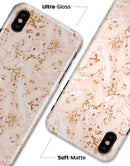 Scattered Gold Strokes Over Pink - iPhone X Clipit Case