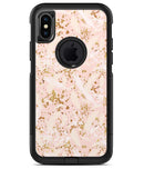 Scattered Gold Strokes Over Pink - iPhone X OtterBox Case & Skin Kits