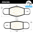 Scattered Golden Micro Polka Dots - Made in USA Mouth Cover Unisex Anti-Dust Cotton Blend Reusable & Washable Face Mask with Adjustable Sizing for Adult or Child
