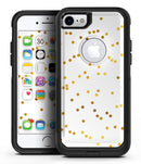Scattered Golden Micro Polka Dots - iPhone 7 or 7 Plus Commuter Case Skin Kit