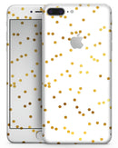 Scattered Golden Micro Polka Dots - Skin-kit for the iPhone 8 or 8 Plus