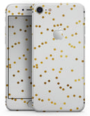 Scattered Golden Micro Polka Dots - Skin-kit for the iPhone 8 or 8 Plus