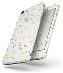 Scattered Golden Micro Polka Dots - Skin-kit for the iPhone 8 or 8 Plus