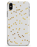 Scattered Golden Micro Polka Dots - iPhone X Clipit Case