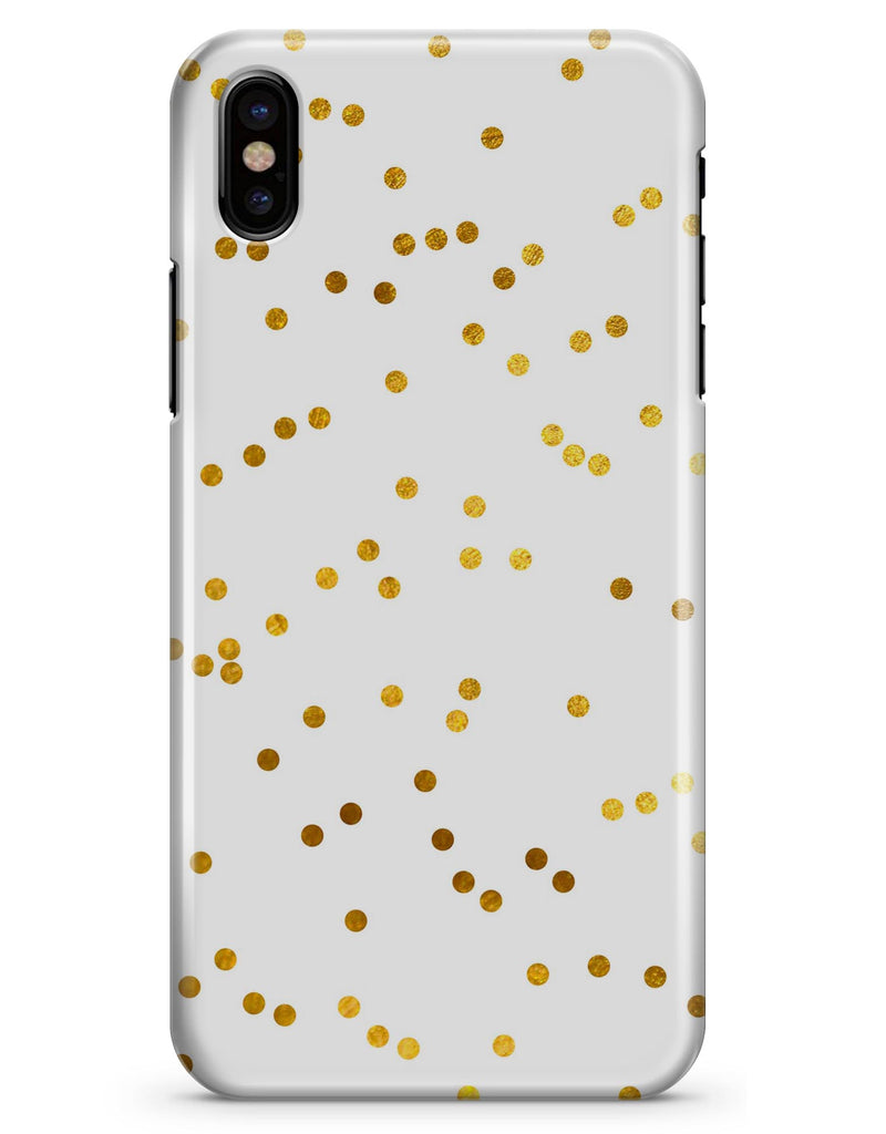 Scattered Golden Micro Polka Dots - iPhone X Clipit Case